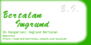 bertalan imgrund business card